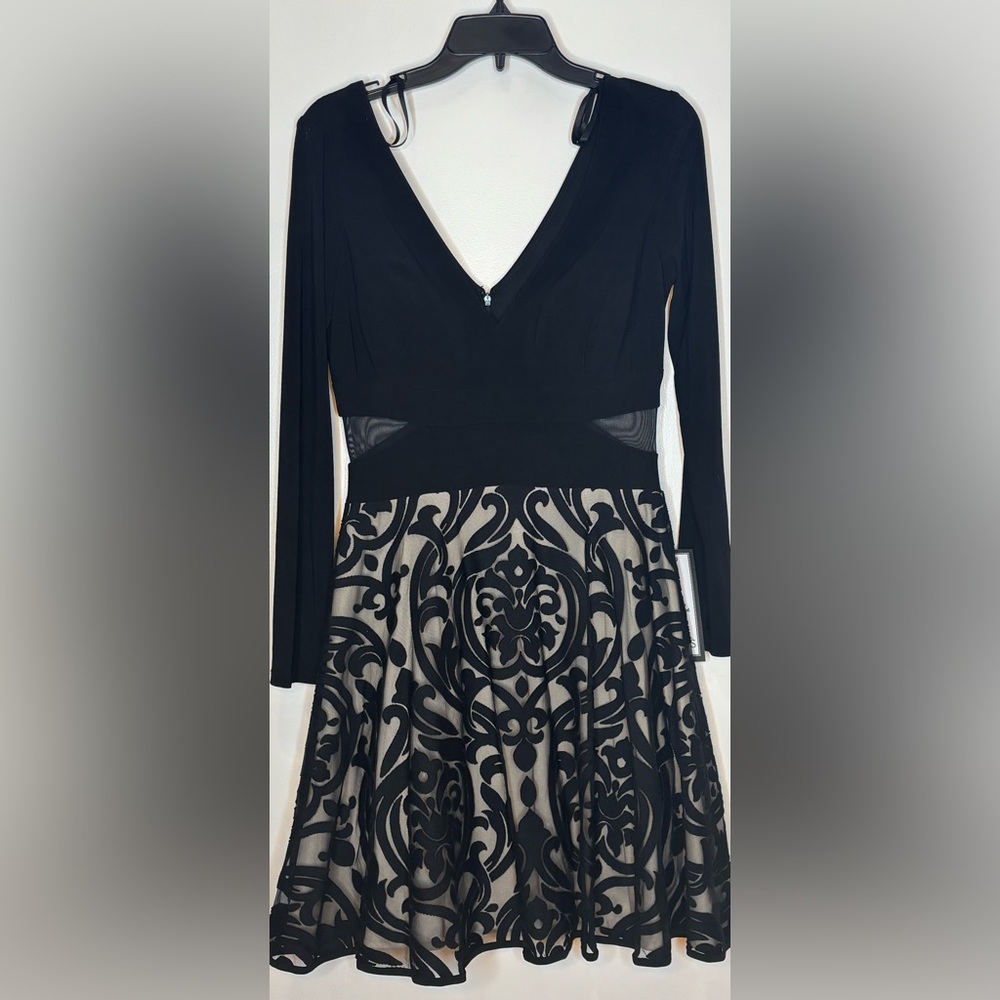 Elegant Black and Cream Dress